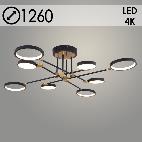 Люстра P537-8 BK черный LED 92W 4000K d1260, ZOK22
