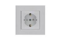 Розетка 1-м Karea LINE STAR с заземл. жемчуж. Makel 86100028
