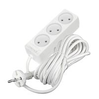 Удлинитель 3х5м без заземл. 10А IP20 2.2кВт ПВС 2х0.75 бел. DOMTOK 2372