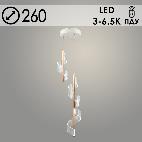 Люстра S2119/3 WT+GD белый/золото LED 3х6W 3000K+6500K RC ПДУ d260, QH22