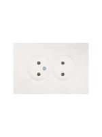 Розетка 2-мест. б/з СП ZIMA IP20 16А ПБТ безвинт. зажим слон. кость LEZARD 704-9000-128BQC