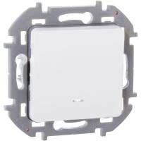 Выключатель 1-кл. Inspiria 10А IP20 250В 10AX с подсветкой/индикацией механизм бел. IEK 673610