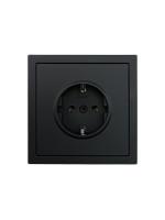 Розетка 1-мест. с/з ПБТ СП ZIMA IP20 16А безвинт. зажим черн. бархат LEZARD 704-4288-122BQC