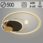 Люстра 538/500 R GD+BK золото/черный 34W LED 3000-6000K d500 ПДУ диммер, XLD23