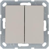 Кнопка 2-кл. 10А IP20 с переключающим контактом механизм тауп Jasmart G3020T