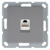 Розетка компьютерная 1-м RJ45 IP20 кат. 5E механизм алюм. Jasmart G6105S