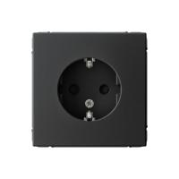 Розетка ArtGallery 16А с заземл. защ. шторки механизм карбон SE GAL001045