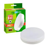 Лампа светодиодная PLED-ECO 6Вт таблетка матовая 5000К холод. бел. GX53 460лм 230В JazzWay 2852007