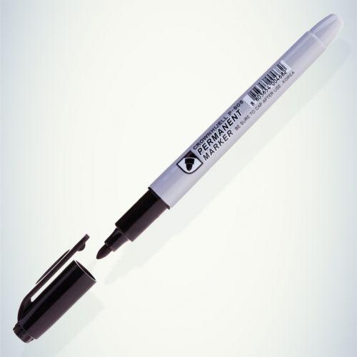 Маркер перманентный "Multi Marker Slim" 2мм пулевидный черн. Crown Б0048243