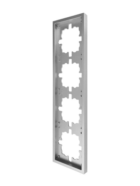 Рамка 4-мест. горизонт. ZIMA сер. матов. LEZARD 704-7400-149