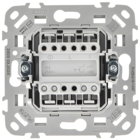 Выключатель 2-кл. СП FLITE ВС12-1-0-ФлА 10А механизм алюм. IEK FI-V20-0-10-1-K47