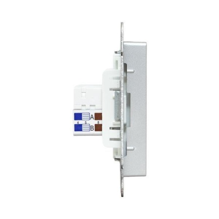 Розетка компьютерная 1-м СП Эпика RJ45 кат.5 механизм алюм. EKF UP1-SOA-RJ45-5