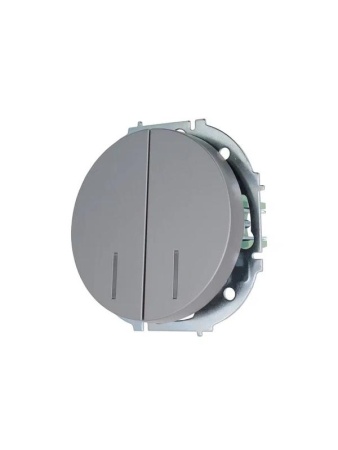 Выключатель 2-кл. СП OSEN 10А IP20 с подсветкой механизм сер. матов. LEZARD 743-7488-112