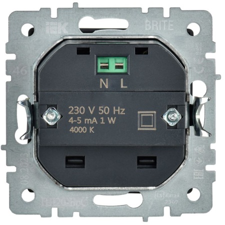 Подсветка светодиодная BRITE встраив. ПЛ20-БрС механизм сталь IEK BR-FL20-K46