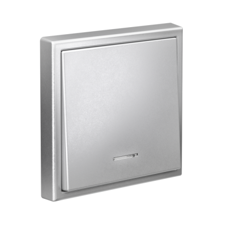 Выключатель 1-кл. ArtGallery (сх. 1а) 10AX с подсветкой механизм алюм. SE GAL000313