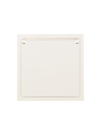 Розетка 1-мест. с/з с крышкой ПБТ СП ZIMA IP20 16А безвинт. зажим слон. кость LEZARD 704-9088-123BQC