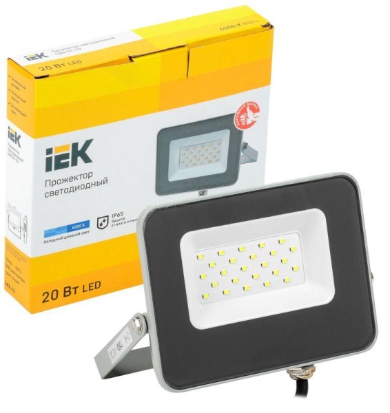 Прожектор светодиодный СДО 07-20 20Вт 6500К IP65 сер. IEK LPDO701-20-K03