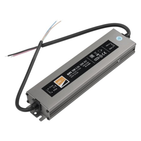 Блок питания для светодиодной ленты 100Вт 8.3А 12В IP67 BSPS влагозащ. метал. JazzWay 3329280A