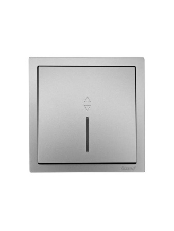 Выключатель проходной 1-кл. с индик. СП ZIMA IP20 10А безвинт. зажим сер. матов. LEZARD 704-7488-114QC