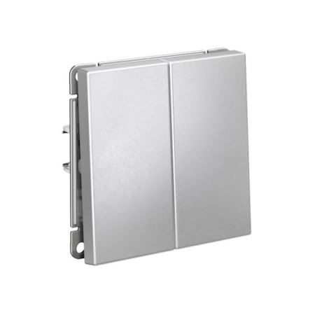 Выключатель 2-кл. ArtGallery 10AX быстрозажим. клем. механизм алюм. SE GAL000351S