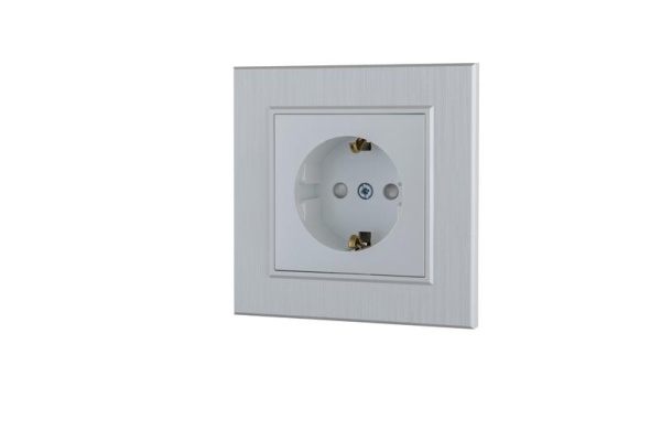 Розетка 1-м Karea LINE STAR с заземл. жемчуж. Makel 86100028