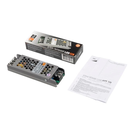 Блок питания для светодиодной ленты 60Вт 5А 12В IP20 BSPS метал. JazzWay 3329327A