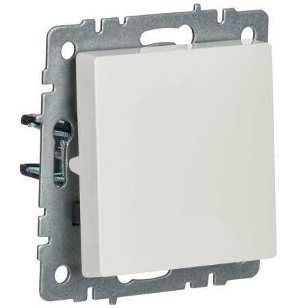 Выключатель 1-кл. СП BRITE ВС10-1-4-БрБ 10А самовозвратн. механизм бел. IEK BR-V14-0-10-K01