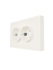 Розетка 2-мест. с/з СП ZIMA IP20 16А ПБТ безвинт. зажим слон. кость LEZARD 704-9000-127BQC