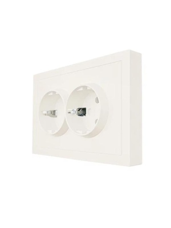 Розетка 2-мест. с/з СП ZIMA IP20 16А ПБТ безвинт. зажим слон. кость LEZARD 704-9000-127BQC
