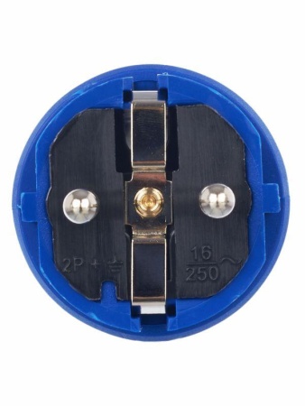 Вилка прямая ОМЕГА ВБп3-1-0м IP44 каучук син. IEK PKR01-016-2-K07