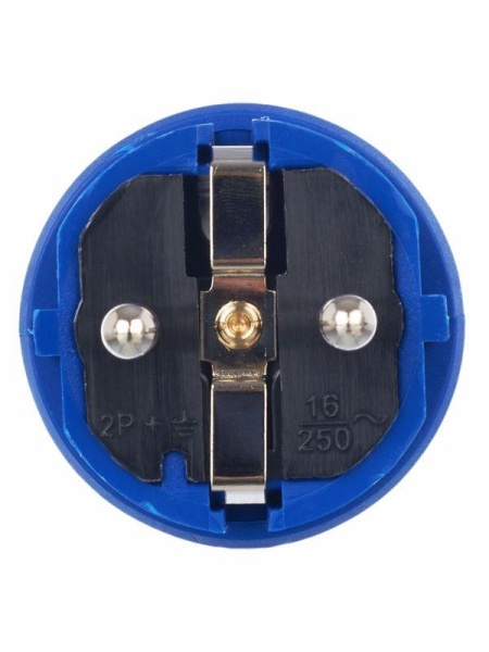 Вилка прямая ОМЕГА ВБп3-1-0м IP44 каучук син. IEK PKR01-016-2-K07