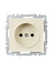 Розетка BRITE РС10-1-0-БрКр 10А без заземл. без защ. шторок механизм беж. IEK BR-R10-10-K10