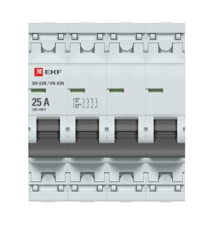 Выключатель нагрузки 4п 25А ВН-63N PROxima EKF S63425