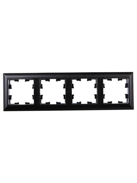 Рамка 4-м BRITE РУ-4-Бр хром/черн. IEK BR-M42-12-2-K23