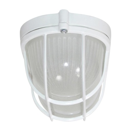Светильник "Банник" 1402 НПП 03-60-022 1х60Вт E27 IP65 овал малый корпус с решеткой бел. Элетех 1005500939