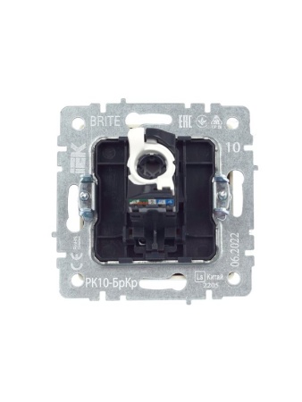 Розетка компьютерная СП RJ45 кат.5E BRITE РК10-БрКр механизм беж. IEK BR-K10-1-K10