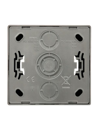 Розетка 1-м ОП LETO с заземл. ПБТ платина LEZARD 752-3500-122B