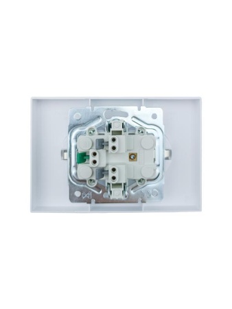 Розетка 2-мест. с/з СП ZIMA IP20 16А ПБТ безвинт. зажим бел. LEZARD 704-0200-127BQC