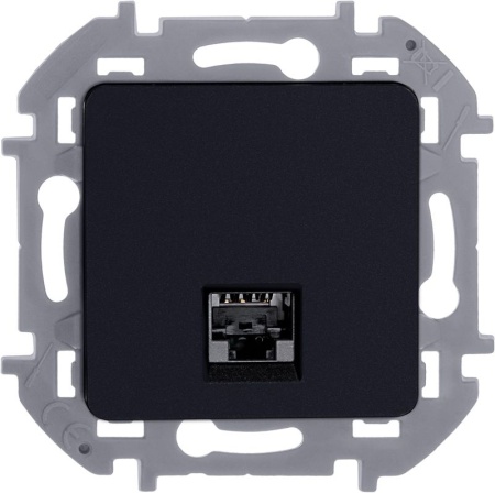 Розетка компьютерная Inspiria RJ45 кат.5E UTP антрацит IEK 673828
