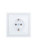 Розетка 1-мест. с/з ПБТ СП ZIMA безвинт. зажим бел. LEZARD 704-0288-122BQC