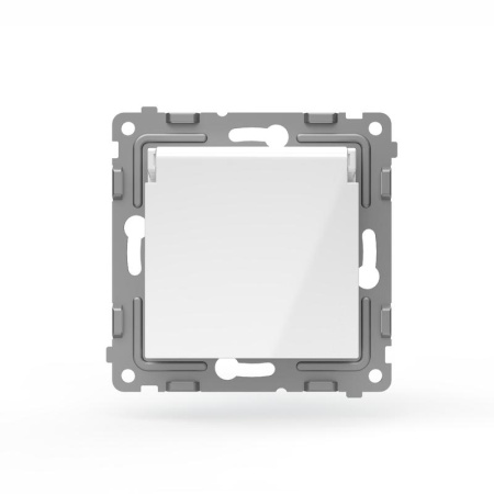 Розетка 1-м СП Pixel IP44 с заземл. с крышкой механизм бел. TOKOV ELECTRIC TKE-PX-R1ZSW1-C01-IP44
