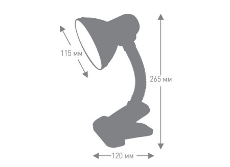 Светильник UF-320P С01 настол. прищепка 230В 60Вт E27 ЛОН бел. Ultraflash 12370