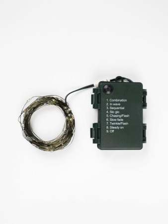 Гирлянда "Роса" DC-G06-120Y 120 microLED 12.1м. 8реж. 3хAA желт. ФАZА 5059634