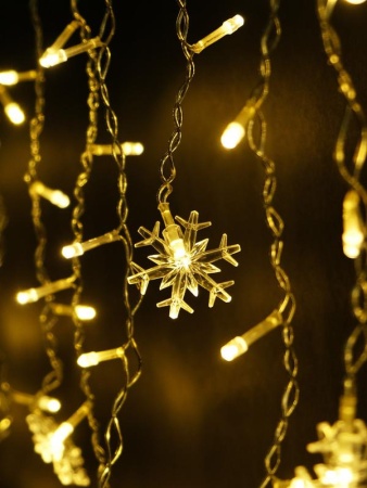 Гирлянда "Бахрома" DICLD-100WW-C 100 теплых бел. светодиодов 1.7х0.5м с насадками SHLights 4690601047205