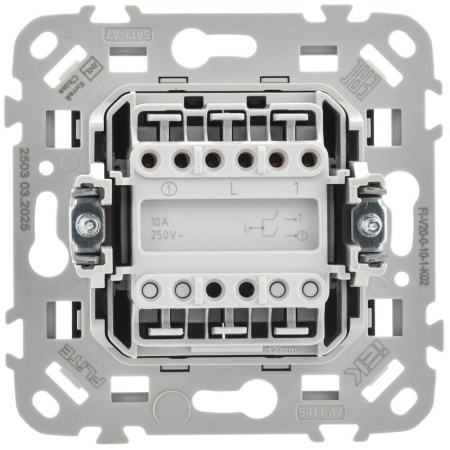 Выключатель 2-кл. СП FLITE ВС12-1-0-ФлЧ 10А механизм черн. IEK FI-V20-0-10-1-K02