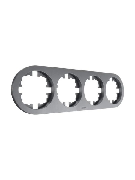 Рамка 4-м OSEN горизонт. круглая сер. матов. LEZARD 744-7400-149