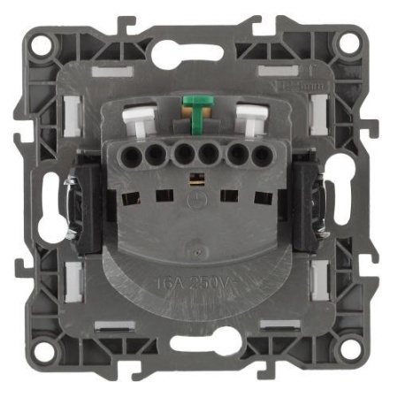 Розетка 1-м СП Эра12 12-2101-01 16А IP20 16AX 250В 2P+E Schuko механизм бел. Эра Б0014675