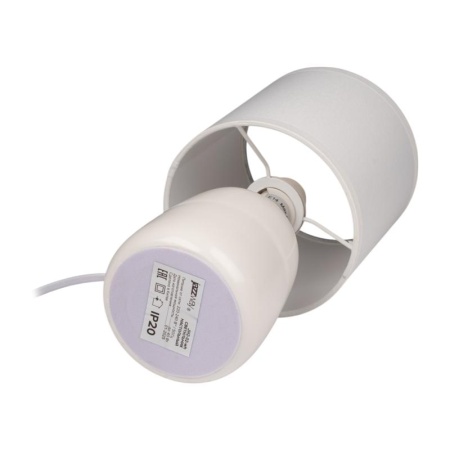 Светильник настольный JH2-02-wh E14 IP20 130х130х255мм керамика; ткань; PVC-пластик бел. JazzWay 5062313