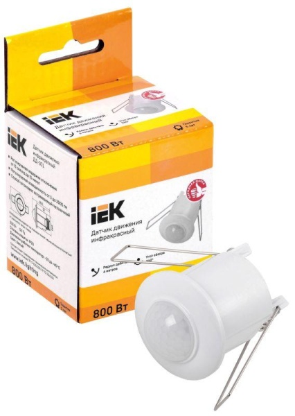 Детектор движения ДД 301 800Вт 360град. 6М IP20 бел. IEK LDD11-301-800-001
