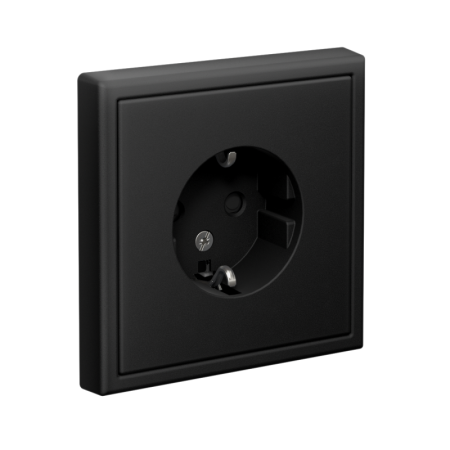Розетка ArtGallery 16А с заземл. защ. шторки механизм карбон SE GAL001045